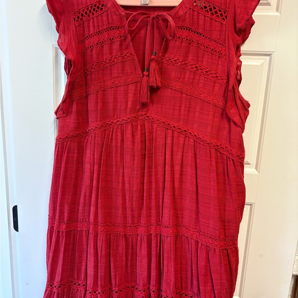 Knox Rose Crimson Lace Midi Dress